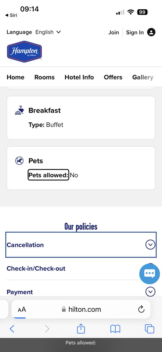 noticed Hampton by @HiltonHotels has updated its website and removed the 'no service animals' reference. Can you now confirm that this means @guidedogs and assistance dogs are now welcomed? Clarity on this would be appreciated. #ServiceAnimals #Accessibility