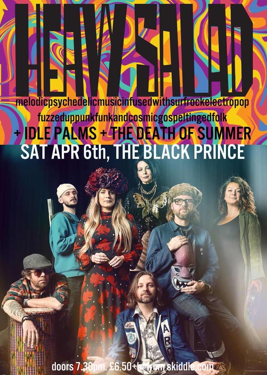 This Sat at <a href="/blackprincenn/">The Black Prince</a> 

Manc melodic indie-psych forays from @HeavySaladSound + Idle Palms + The Death Of Summer

skiddle.com/e/38038643

#pleaseRT
<a href="/NNwhatson/">Northants What's On</a> <a href="/NrthmptonEvents/">NN Events</a> <a href="/LoveNorthampton/">LoveNorthampton</a> @northantshouruk <a href="/NorthamptonUK/">Northampton - Northants Live</a> <a href="/NorthantsLife/">Northants Life</a> <a href="/northamptonlove/">Northampton Love</a> <a href="/northamptonmags/">Northampton Mags</a>