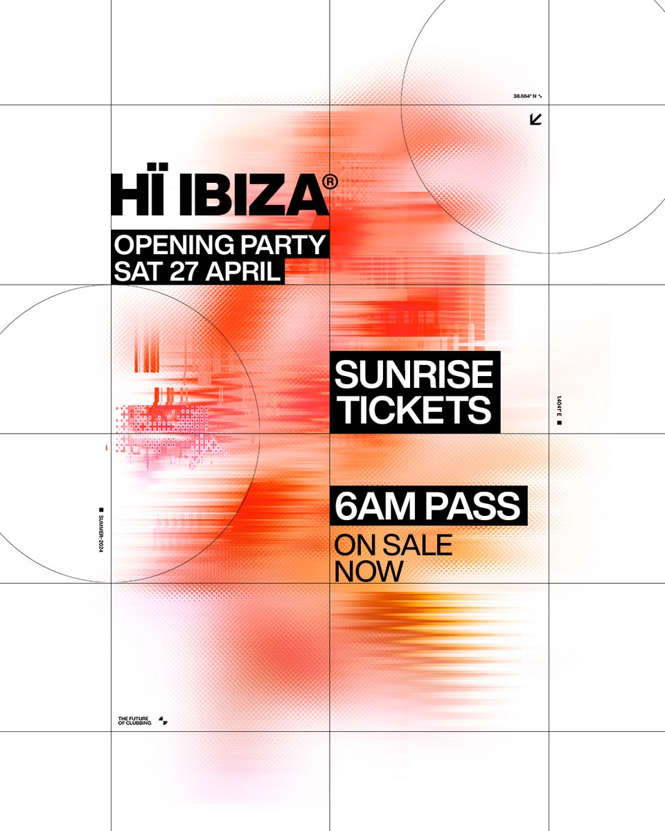 Sunrise Tickets are now available 🌅 Join us at our Opening Party from 6 AM on Sunday, 28th April Tickets on sale now via: l.hiibiza.com/YTxFSq