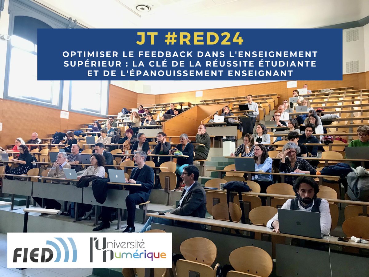 JT #RED24 à Aix-Marseille Université 
Les diaporamas sont sur notre site !  
fied.fr/node/2763

#enseignement #FIED #LunivNumerique #Formation #EAD #universite #elearning #feedback #sup #edtech #TNI #eduprof #inovation