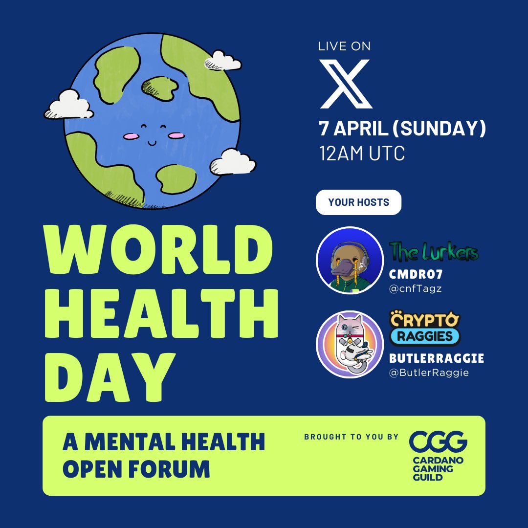 Join us this weekend as we talk all things MENTAL!!! Mental health that is!

Hosted by talented <a href="/cnfTagz/">CMDR07</a> &amp; <a href="/ButlerRaggie/">ButlerRaggie & ButlerHornnie 😸🐮</a> 

Spread the word!

Space link in comment below

See you there!