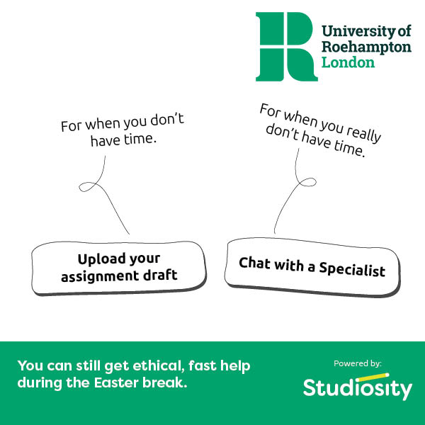 🐣 Top tip 3: get support 24/7 with Studiosity! ⭐️ Submit a draft of your essay to the 'Writing Feedback' service ⭐️ Chat to an adviser with 'Connect Live' libraryfaqs.roehampton.ac.uk/faq/191575 @UR_ECW @UORHistory @roehamptonpsych @RoehamptonEdu @UoR_LifeScience @NursingRoe @roehamptonbiz