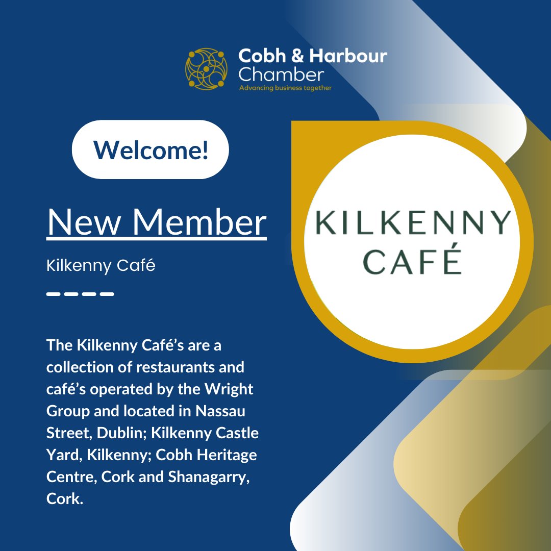 We would like to extend a very warm 'Welcome' to KILKENNY CAFÉ as they start their membership journey with us. kilkennycafe.ie