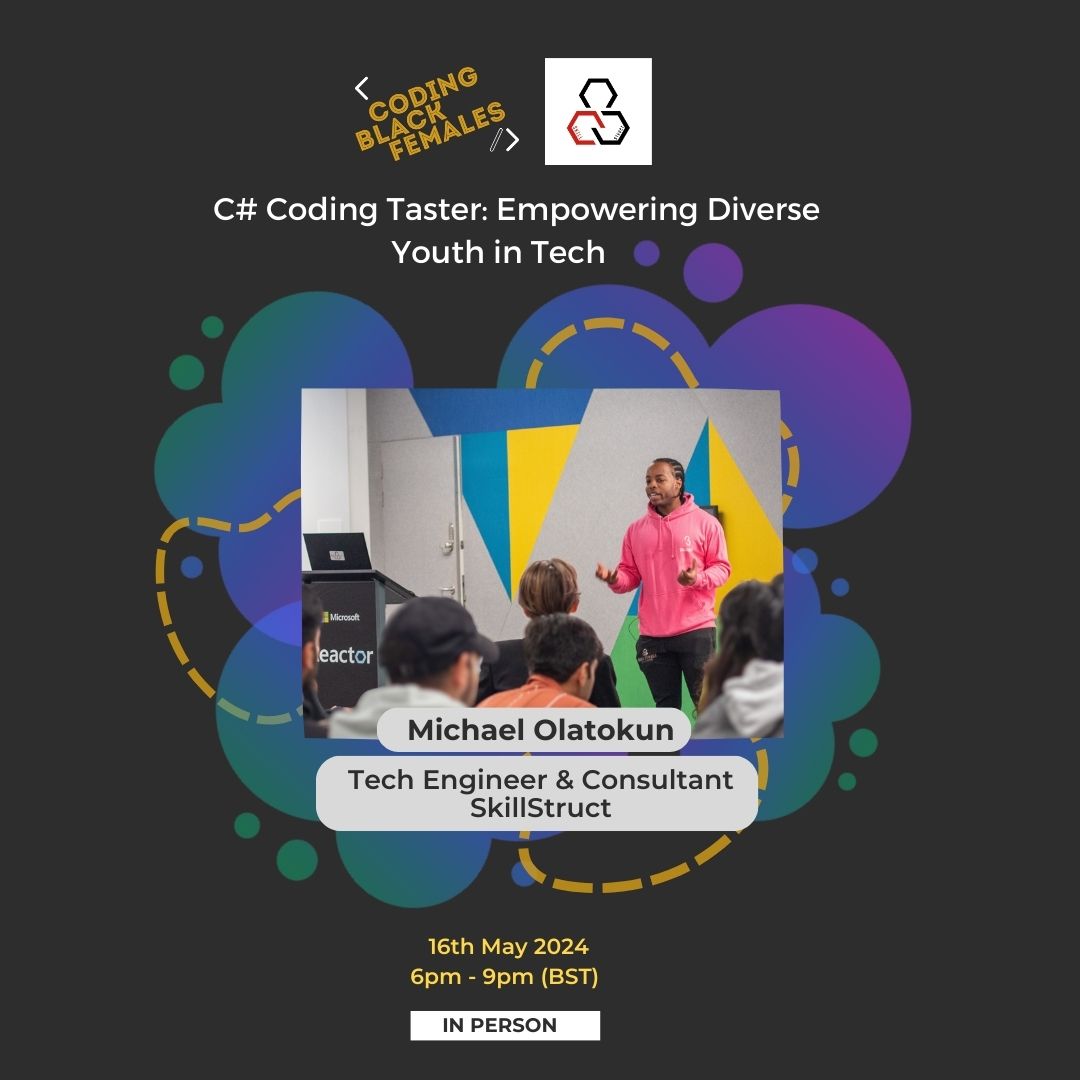 On Thursday 16th May join us in central London at 6pm for C# Coding Taster: Empowering Diverse Youth in Tech, in collaboration with @skillstruct . Find out more about this event and book your place! eventbrite.co.uk/e/c-coding-tas…