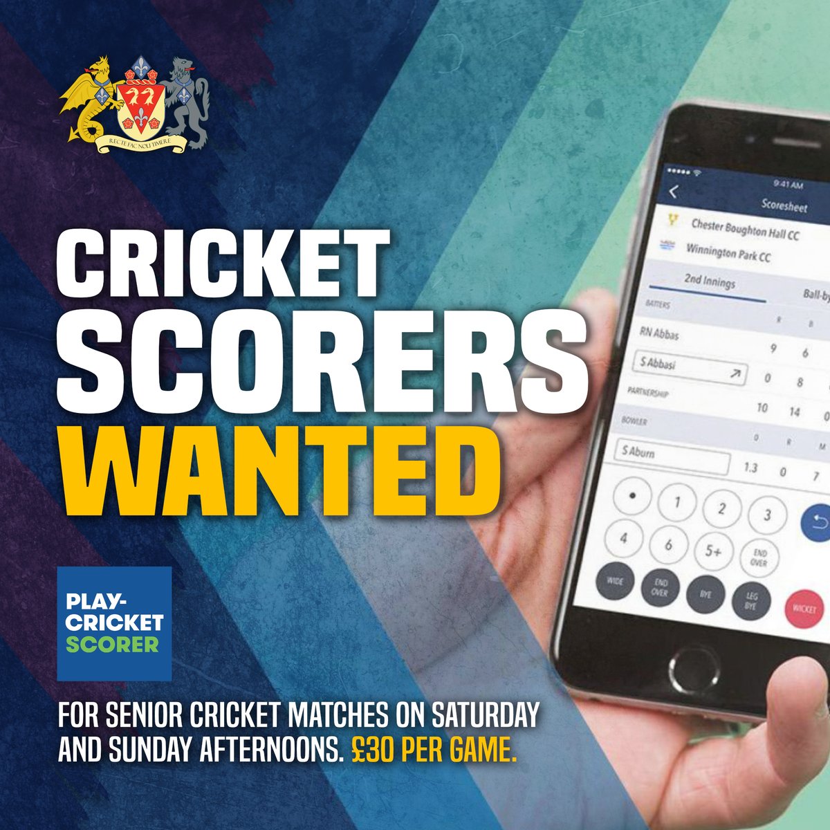 𝐂𝐑𝐈𝐂𝐊𝐄𝐓 𝐒𝐂𝐎𝐑𝐄𝐑𝐒 𝐖𝐀𝐍𝐓𝐄𝐃 Fancy earning £30 a game even if rained off? Scorers wanted for senior cricket games, please text Pete on 07729 016 945 if interested. Read more⬇️ pctb.club/s6Ihp