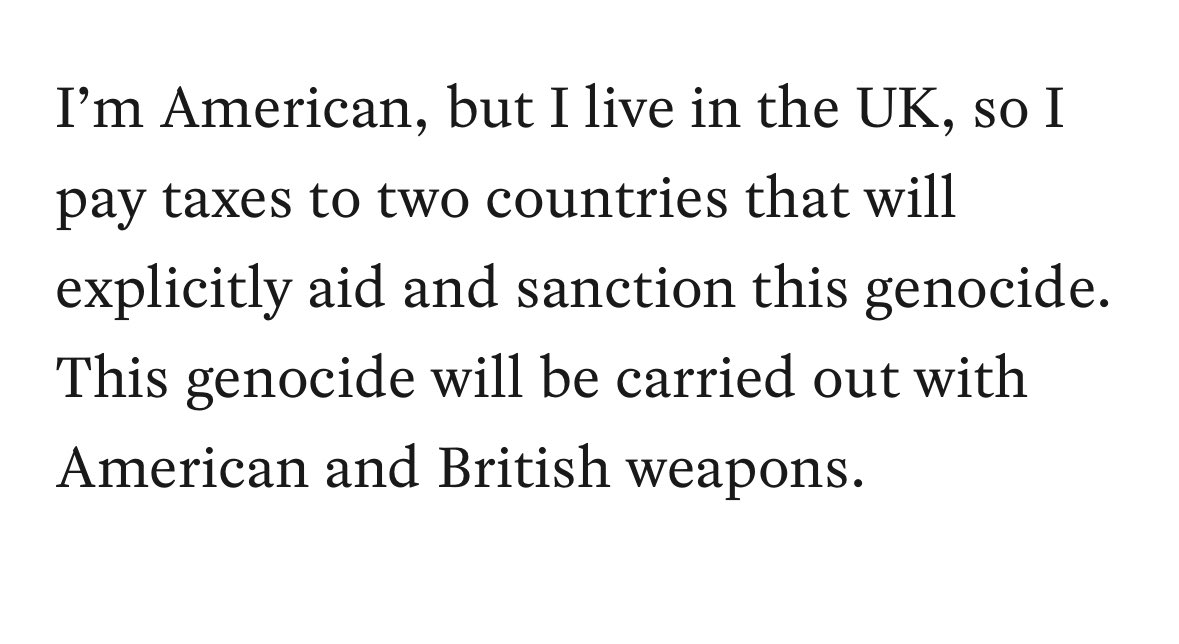 How did I, a moron, write this back in OCTOBER? What the fuck are our world leaders’ excuses??? jacobin.com/2023/10/rob-de…