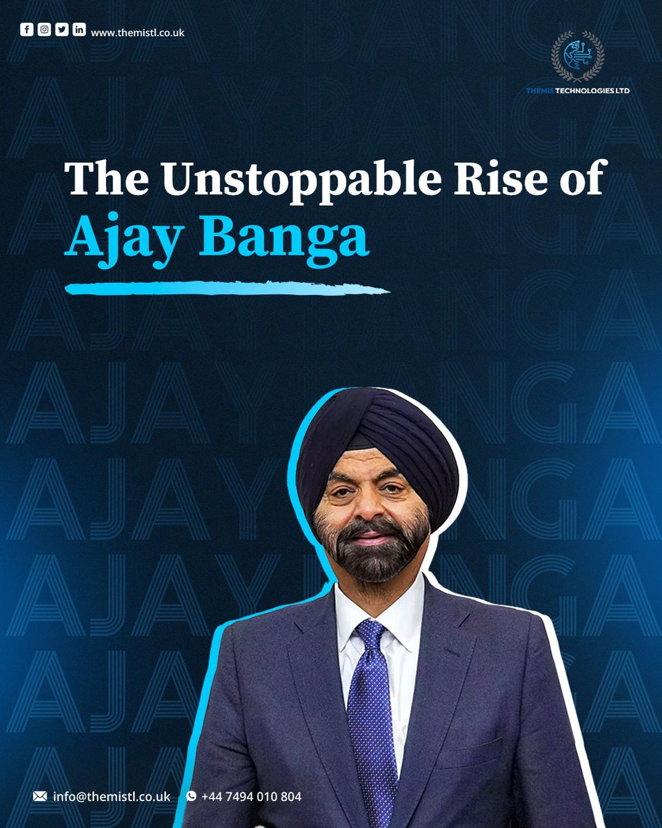 Are you curious about the incredible journey of Ajay Banga, from Pune to global leadership? 

Click here to read more: linkedin.com/posts/themis-t…

#Inspiration #Leadership #SuccessStory #AjayBanga #MasterCard #WorldBank #GlobalLeadership