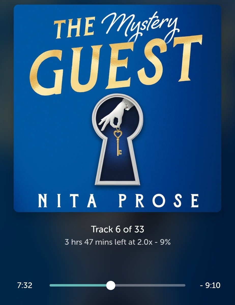 Currently listening to... The Mystery Guest by Nita Prose @HarperFiction #CurrentlyReading #BookTwitter