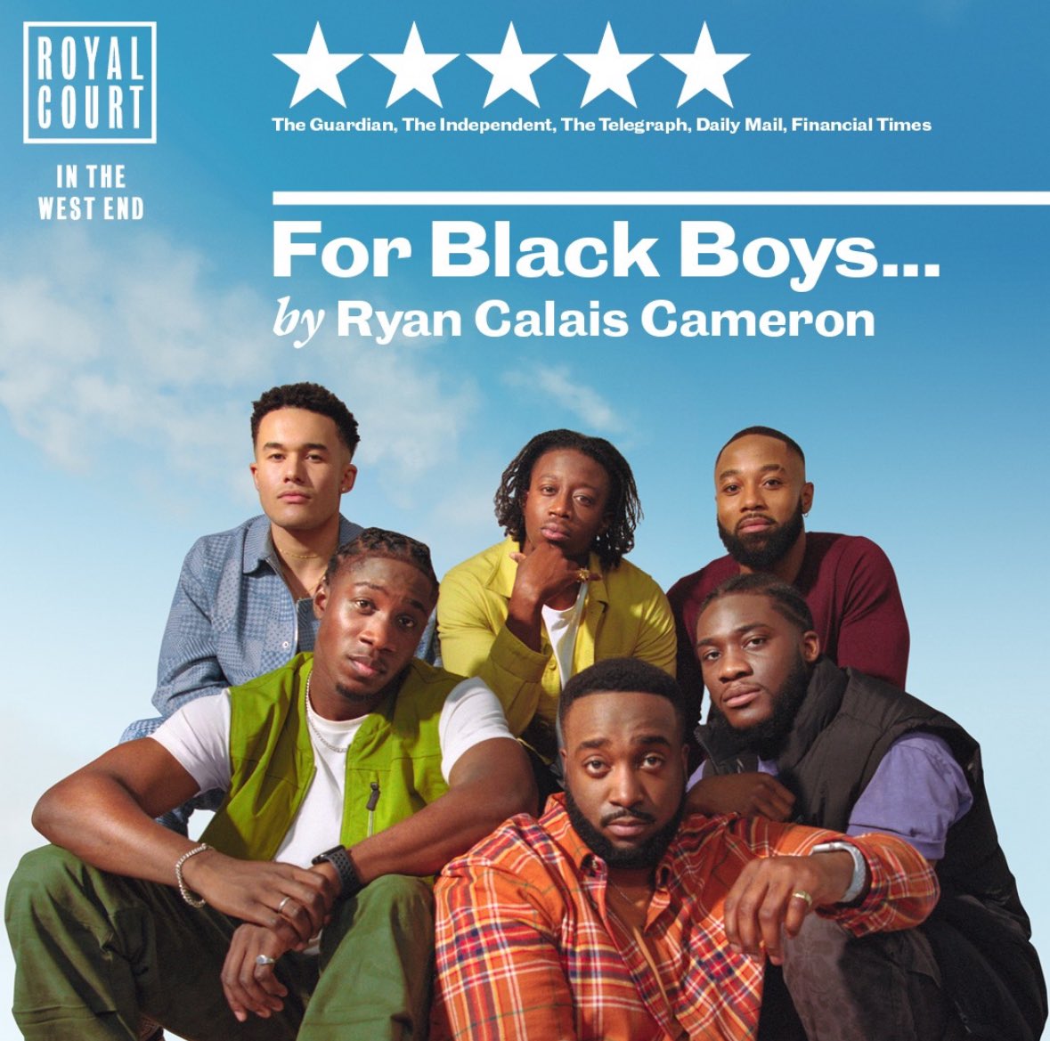 Five tickets available for the 9th May 2.30pm show… hit me up if interested and yes they’re free!!! #ForBlackBoys