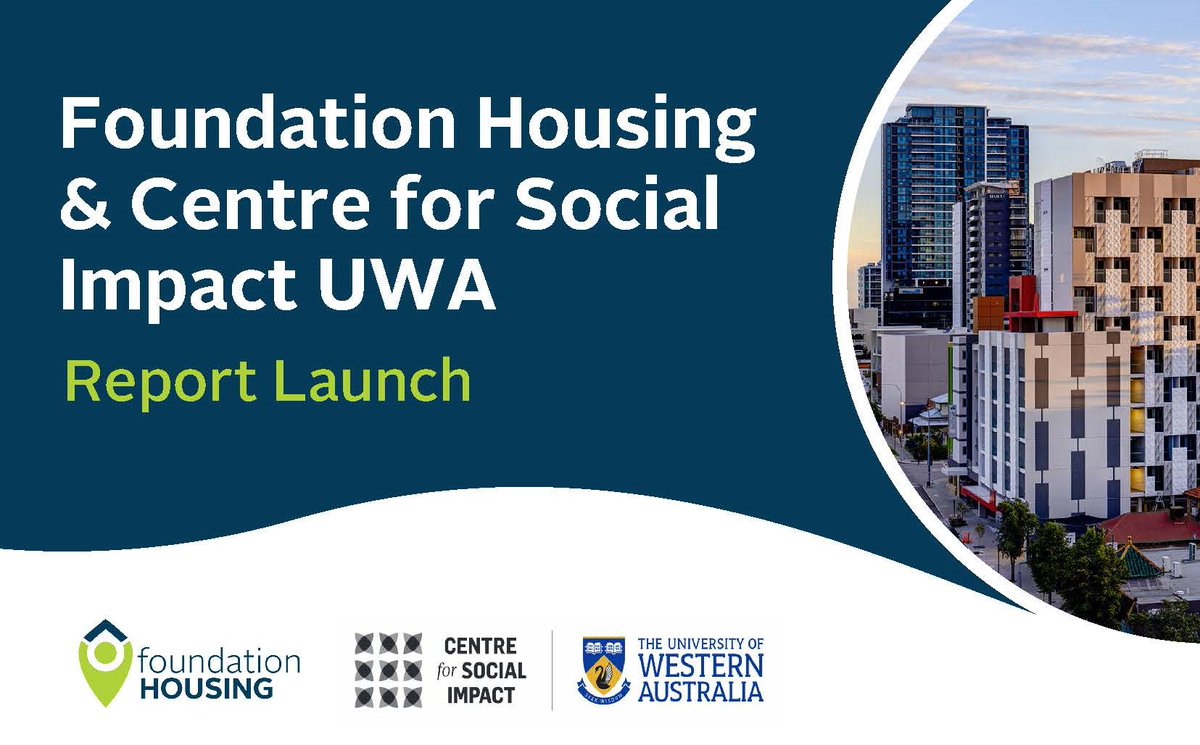 Centre for Social Impact UWA (@uwasocialimpact) on Twitter photo Join us for this public launch of our impact evaluation report which spotlights the significant role of lodging accommodation in the community housing landscape. Delighted to have The Hon <a href="/PatrickGormanMP/">Patrick Gorman MP</a> speak at the event. bit.ly/3U39616
#homelessness #HousingCrisis Join us for this public launch of our impact evaluation report which spotlights the significant role of lodging accommodation in the community housing landscape. Delighted to have The Hon <a href="/PatrickGormanMP/">Patrick Gorman MP</a> speak at the event. bit.ly/3U39616
#homelessness #HousingCrisis