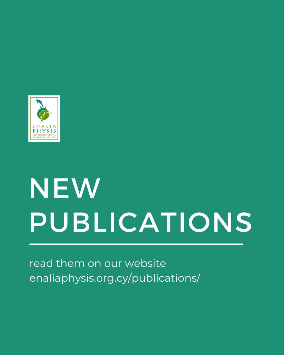 New publications are ready for you to read on our website 👉🏼enaliaphysis.org.cy/publications/ ✍🏼