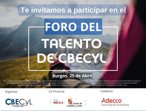 📢¿Quieres conocer el sector de Bienes de Equipo y el proyecto que hemos desarrollado con Jóvenes? ¿Estás en búsqueda activa de empleo? No te pierdas el FORO DEL TALENTO DE CBECyL que celebraremos el día 25 de abril en el FORUM DE LA EVOLUCIÓN en BURGOS
✏️ forms.office.com/e/Y8eaHiTb8J?o…