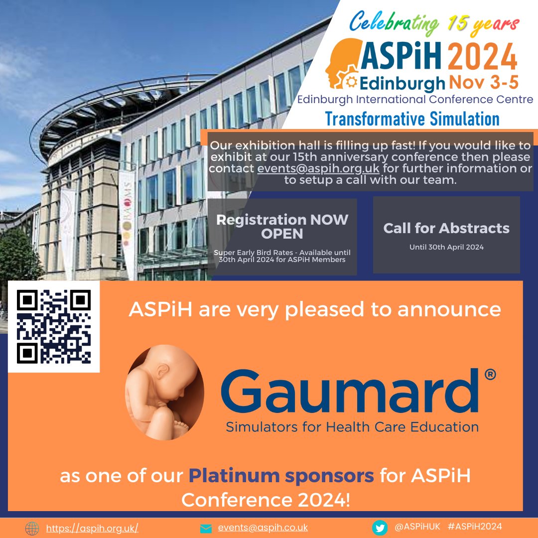 📢 Sponsorship & Exhibition Announcement @GaumardInFocus #ASPiH2024 #simulation #simulationconference