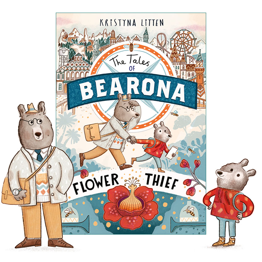 We are delighted to introduce you to a new detective duo from the pen of Kristyna Litten. Welcome to Bearona and meet Grandpa and Ivy as they set about solving the mystery of the Flower Thief... See more in our news: tinyurl.com/mrtdm6uv #GraphicNovel #bees #Bears