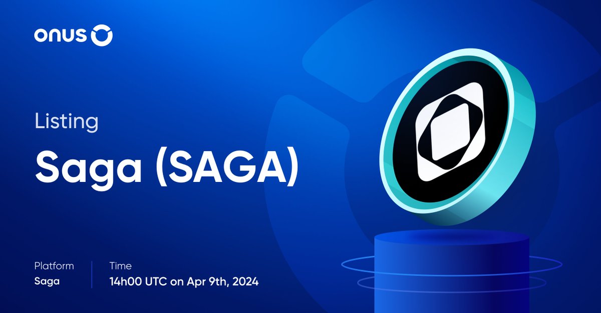 🌟 $SAGA gets listed on #ONUS @Sagaxyz__ is a Layer 1 protocol that allows developers to automatically spin up VM-agnostic, parallelized, and interoperable dedicated chains, or “Chainlets” 🔥 Starting from 14:00 UTC on April 9th, we officially list #SAGA on the ONUS