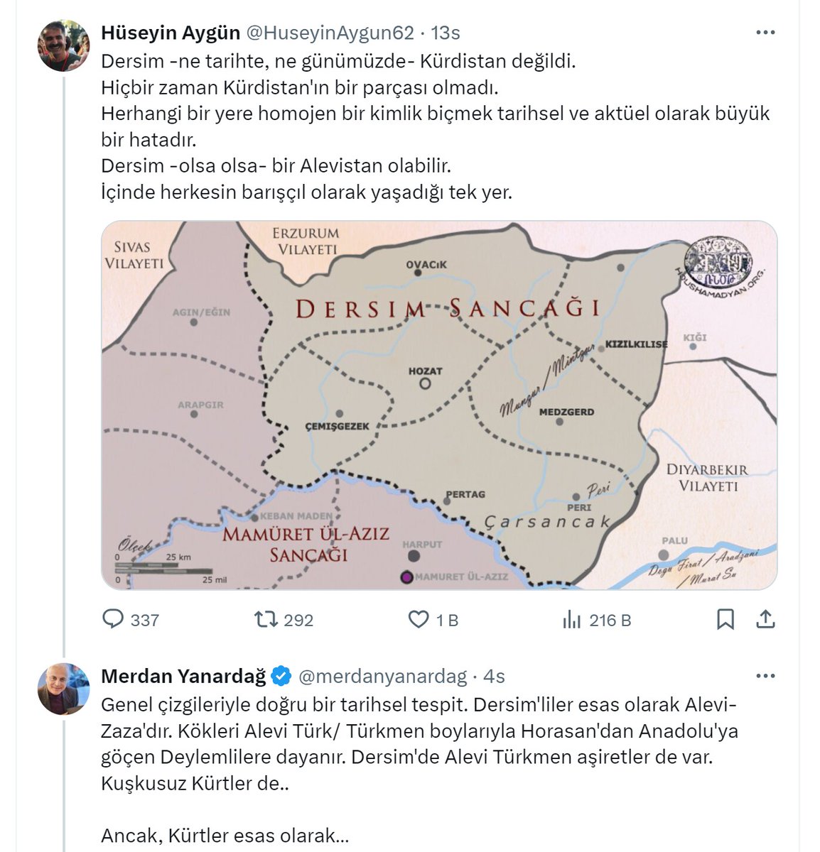 Bu zevâtla uğraşmak, resmî tarihçilerle uğraşmaktan daha zor. Çünkü resmî tarihçiler yalan söylediklerini bildikleri için susarlar, dersini ezberlemiş bu köleler ise resmî yalanları tekrar ederler. Ben, hakikatin demine meyyal olanlardanım; bu yüzden cevap vermek yerine…