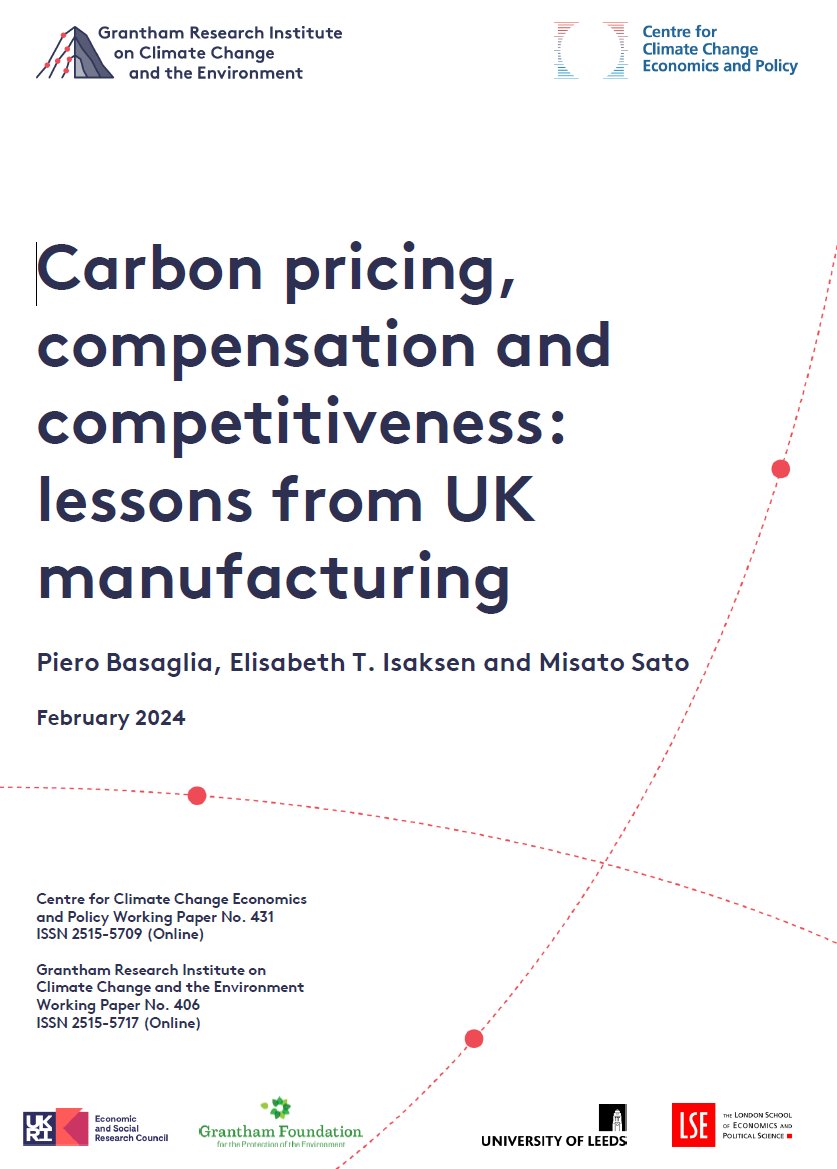 PlatonKlima.no (@platonklima) on Twitter photo Interested in #carbonpricing and its effects? Read this working paper written by @ETIsaksen Piero Basaglia & <a href="/misatosato/">misatosato</a>:
"Our findings suggest that compensated
firms increased production and electricity use relative to uncompensated firms, with no significant effect on energy" Interested in #carbonpricing and its effects? Read this working paper written by @ETIsaksen Piero Basaglia & <a href="/misatosato/">misatosato</a>:
"Our findings suggest that compensated
firms increased production and electricity use relative to uncompensated firms, with no significant effect on energy"