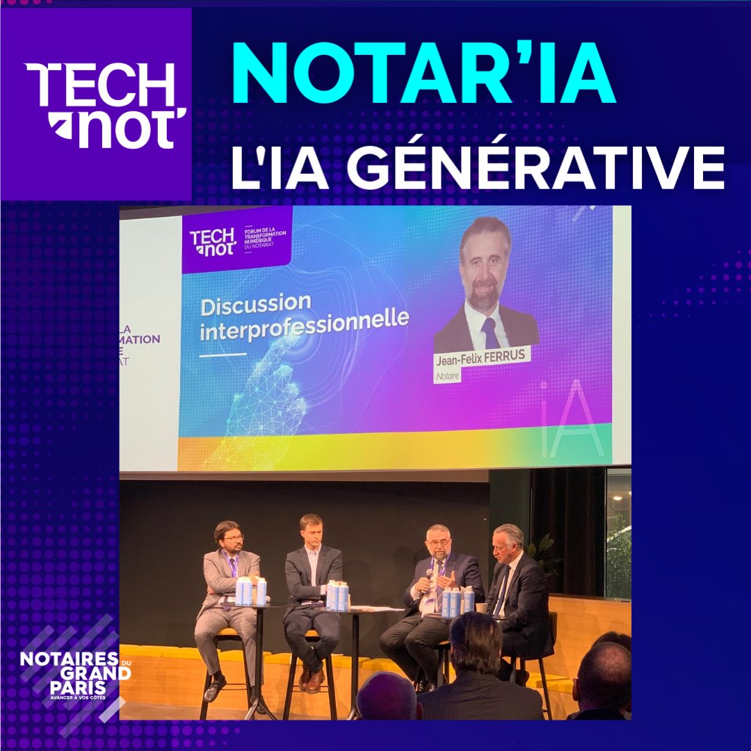 « Notre métier au fond c’est d’adapter la règle de droit au contexte qui est le besoin de nos clients : on peut le faire au moyen de l’IA mais ce n’est qu’un moyen. A nous de faire en sorte que ce moyen reste un outil.» - Jean-Felix FERRUS, notaire, #NOTARIA