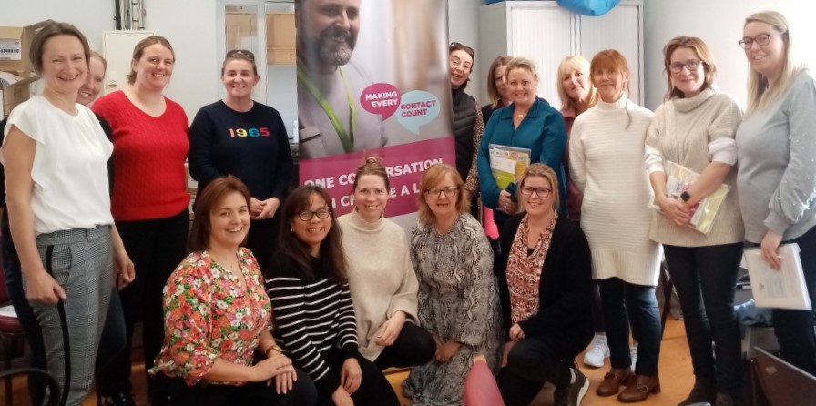 Pictured are PHNs, RGNs, Day Centre Co-Ordinator & MTAs at a #MakingEveryContactCount workshop at McAuley Day Care Centre, Midleton 👥- Learn more about MECC & find a workshop near you on hseland.ieℹ️🗓️or contact Maire O’Leary mairem.oleary@hse.ie