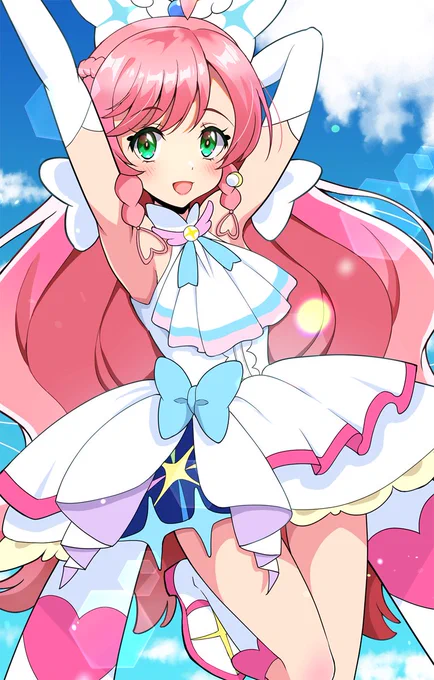 描いてる子だとこう…かな!?
1人なんか違う気がしなくもないけど～😆
 #主役以外で好きなプリキュア4選 