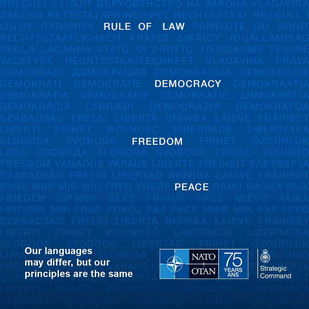 Today, we celebrate @NATO's 75th anniversary. The UK has been a proud NATO member since 1949, and this commitment is unwavering. United behind our common values in a dangerous world, the role of NATO has never been more important. #1NATO75years