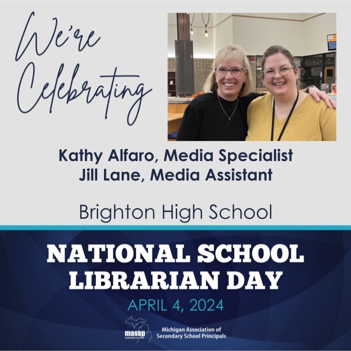 It’s National School Librarian Day! These two amazing ladies help our BHS Ss by providing a safe space to learn, think critically, insprire creativity, and collaborate. They are an instructional partner with staff which drives student achievement. We are lucky to have you here!