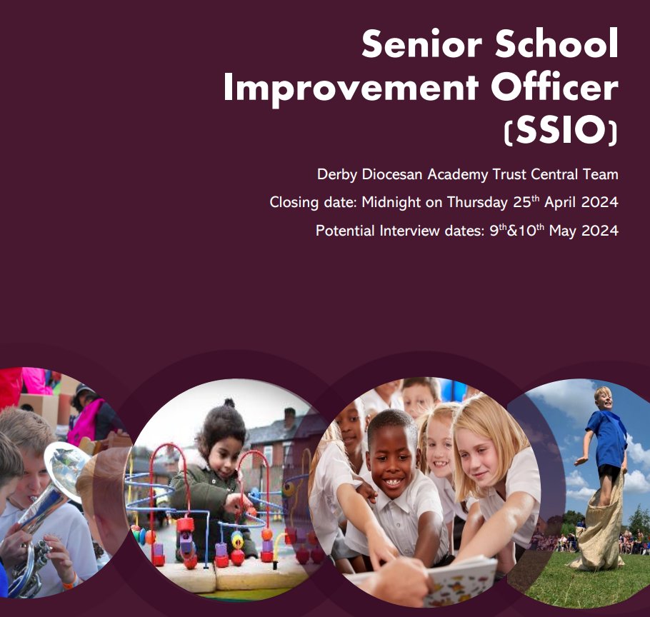 Our central team are recruiting a Senior School Improvement Officer (SSSIO)! Job type: Permanent Salary: DDAT Grades 16 – 17, £66,035.48– £80,079.01 (FTE) depending on experience To apply, please visit our website here: ddat.org.uk/jobs/senior-sc…