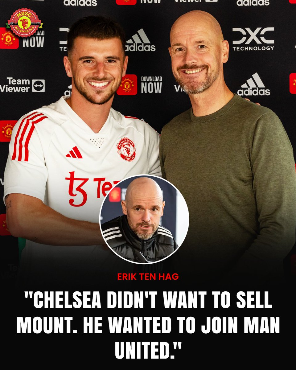 Erik ten Hag says Chelsea didn't want to sell Mason Mount, but the player wanted a move to Old Trafford. #Masonmount #Mount #ManchesterUnited #Mufc