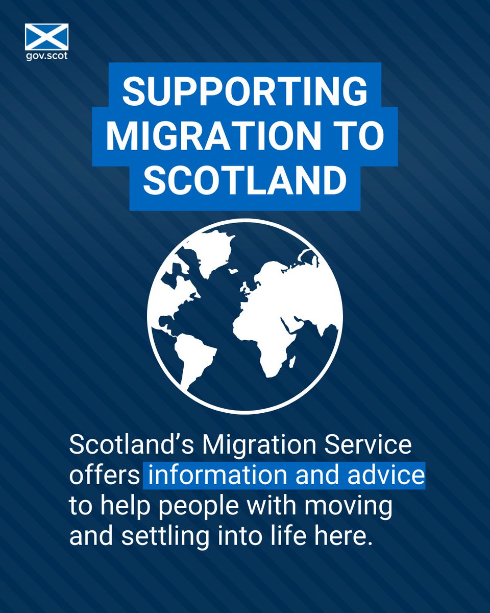 The first phase of Scotland’s Migration Service has been launched. Migration Minister @Emma_Roddick said the service will help migrants feel welcome and encourage them to stay for the long term, as well as supporting businesses. Read more gov.scot/news/scotlands…