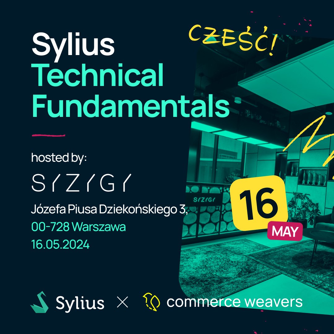 🇵🇱 Zarezerwuj miejsce na 'Sylius Technical Fundamentals' i sprawdź, jak tworzyć skalowalne rozwiązania e-commerce. @mpzalewski i @lukaszchrusciel odkryją przed Wami tajniki @Sylius. Nie przegap: 16 maja, Warszawa. ✨ Limitowane miejsca! ➡️ sylius.com/sylius-worksho…