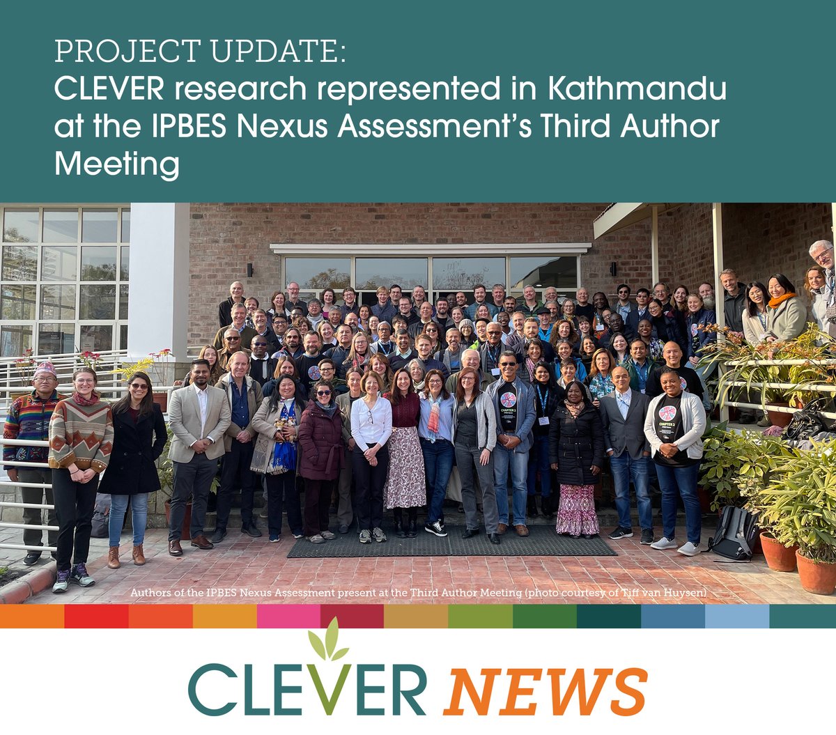 Andrea Pacheco, #CLEVER researcher at the <a href="/UniBonn/">Rheinische Friedrich-Wilhelms-Universität Bonn</a>, was recently in Kathmandu, Nepal participating as an author of the upcoming Nexus Assessment of <a href="/IPBES/">ipbes</a>, which synthesizes “the interlinkages among biodiversity, water, food, health, and climate” ➡ bit.ly/49plIEv