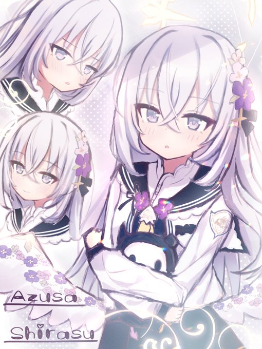 「purple eyes white hair」 illustration images(Latest)｜21pages