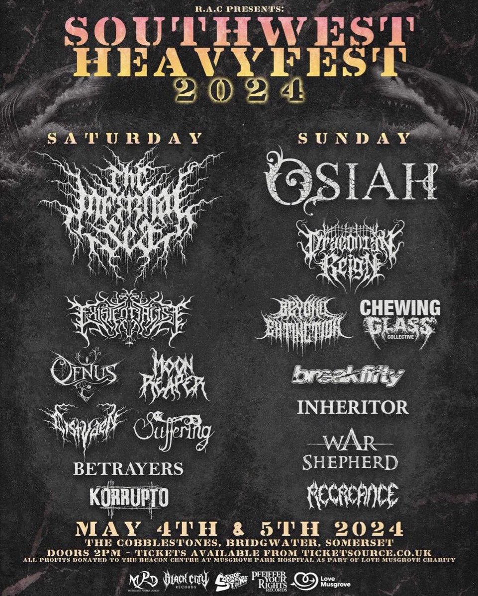 We’re excited to be joining the Southwest Heavyfest lineup on May 5th - a low ticket warning has been issued for this festival, get yours at beyondextinction.online/shows