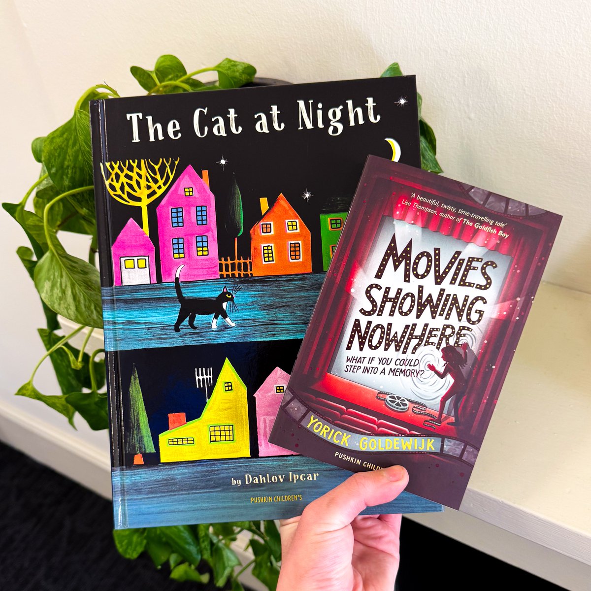 Published Today! 🎥Movies Showing Nowhere by York Goldewijk, tr. by Laura Watkinson 🐈The Cat at Night by Dahlov Ipcar pushkinpress.com/our-books/?gen…