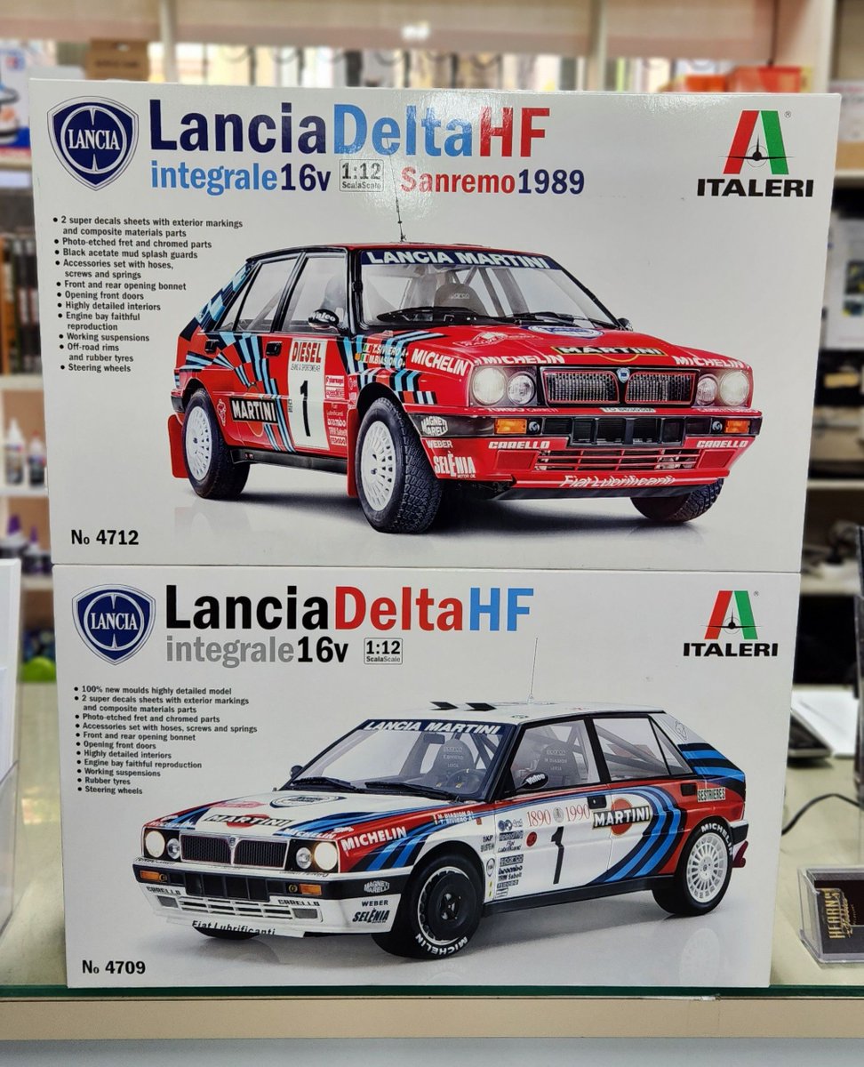 hearnshobbies's tweet photo. With a legacy of dominating the World Rally Championship in the late 80s and early 90s, the Delta HF 4WD and HF Integrale became legends in their own right.
Check out Italeri's take on this iconic automative now! https://t.co/hKzViqhMdI
#HearnsHistory #LanciaDelta #CarLegend https://t.co/88XujMt4OS