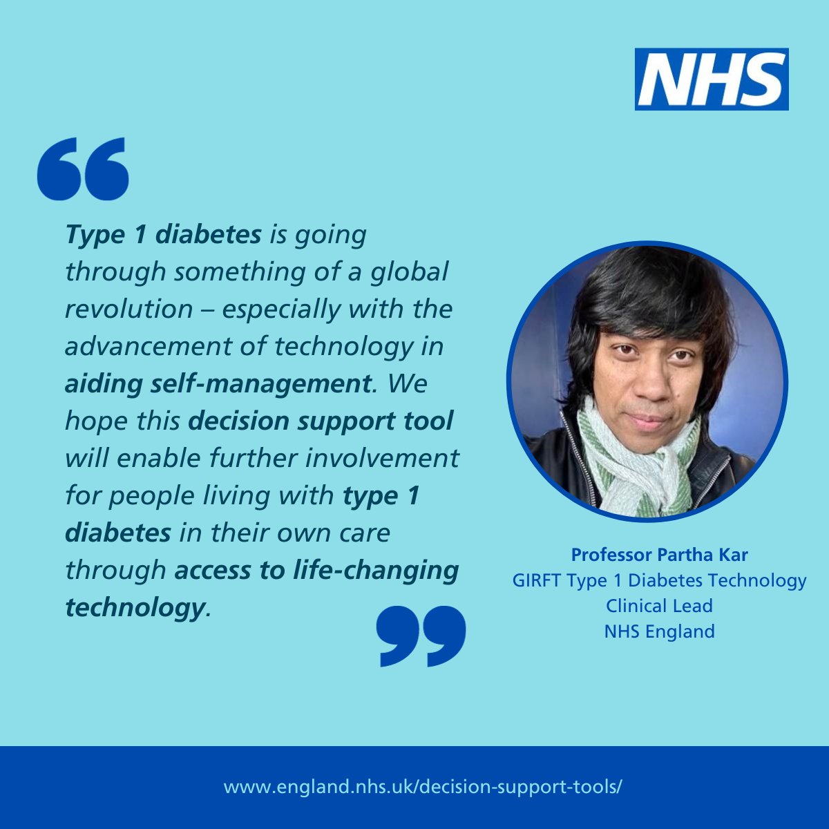 #T1Diabetes Technology Clinical Lead @parthaskar shares his thoughts on the recently published #T1D decision support tool to help shared decision making conversations between people and the healthcare professional about managing care. 📖england.nhs.uk/blog/new-decis… #PersonalisedCare