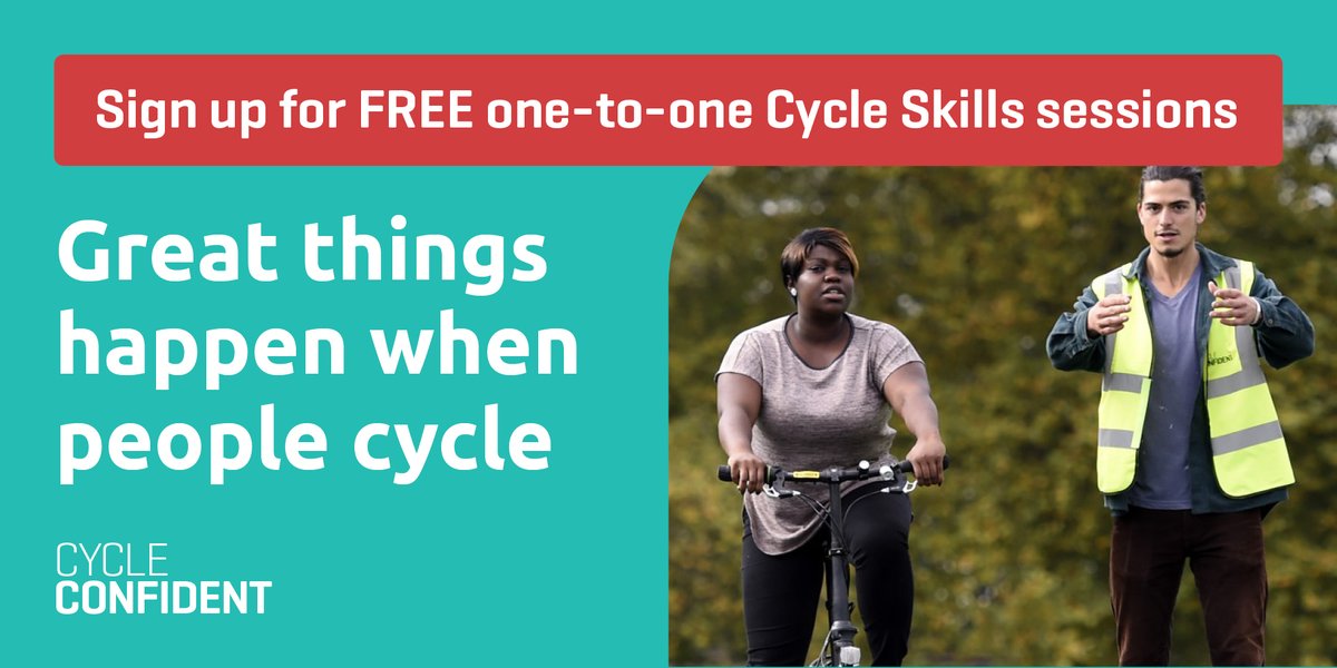 Free One-to-One Cycle skills in London First-time rider or regular cyclist looking to improve your skills? Our free training sessions can be tailored to suit your abilities: 🚲 Basic 🚘 🚲 Urban 🚴‍♀️ Advanced For availability, eligibility and courses 👇 ow.ly/CpVi50R6k2b