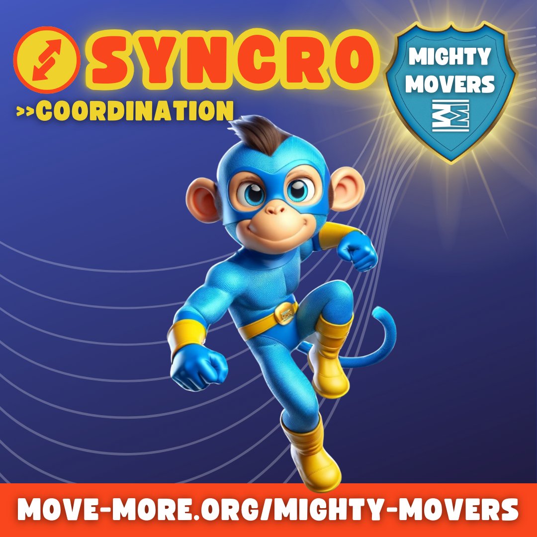 3/4 Meet SYNCRO! Our #MightyMovers ambassador of COORDINATION, one of the four A,B,C'S building blocks of our new early years physical activity programme for 2-4 years in #Cheltenham & #Tewkesbury Find out more move-more.org/mighty-movers