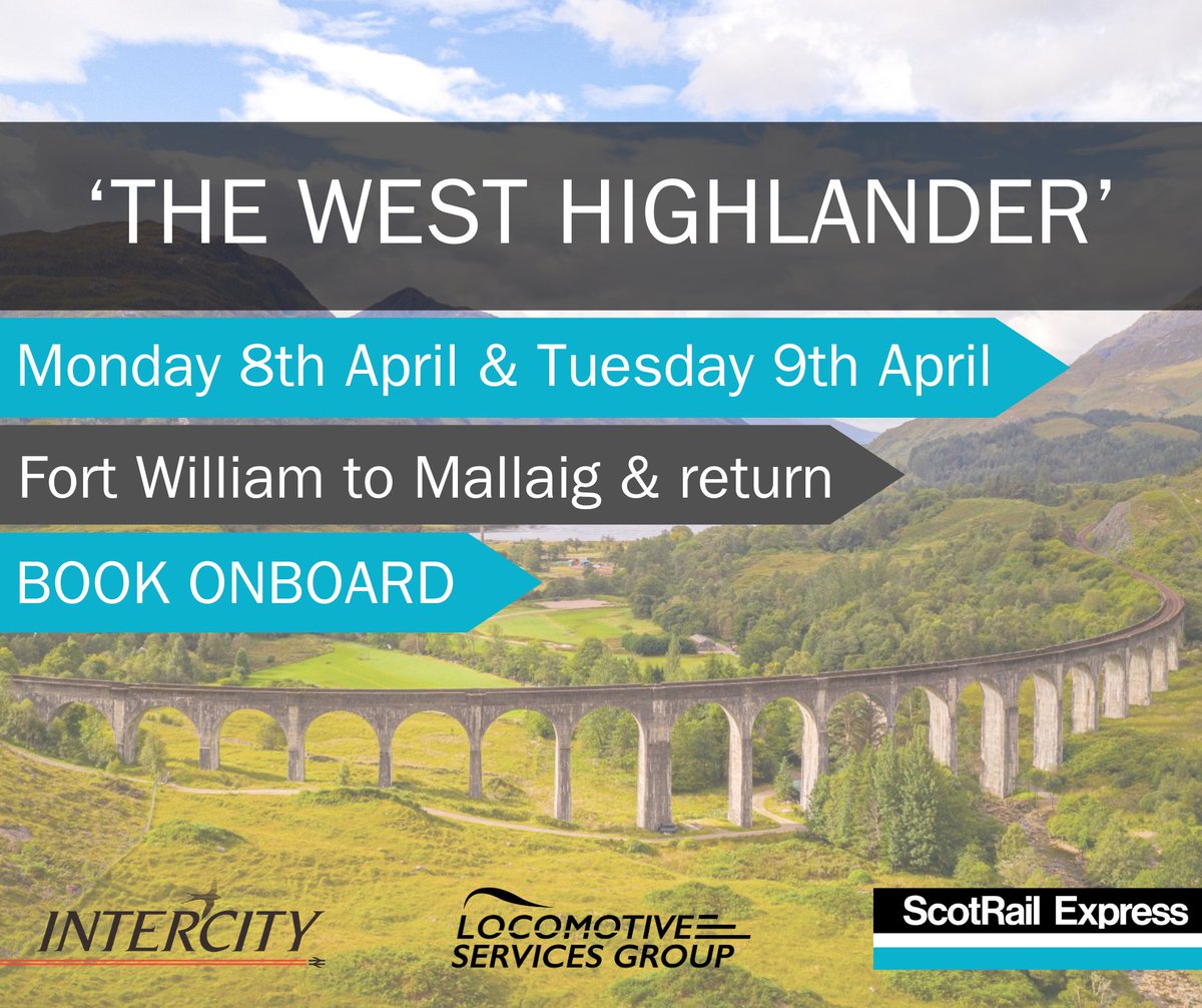 We are delighted to present a day return journey over the world-famous West Highland Jacobite line. For more information please visit inter-city.co.uk