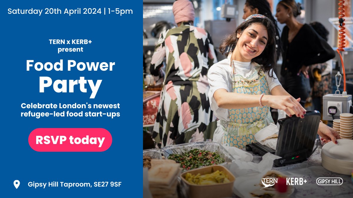 Two weeks to go until our Food Power Party with KERB+!

Try delicious street food from #London's newest refugee-led food start-ups, with live music and craft beers

🗓 Saturday 20th April 2024, 1-5pm
📌 <a href="/GipsyHillBrew/">Gipsy Hill Brewing Co.</a> Taproom, SE27 9SF
🎟️ Tickets: food-power-party-24.eventbrite.co.uk