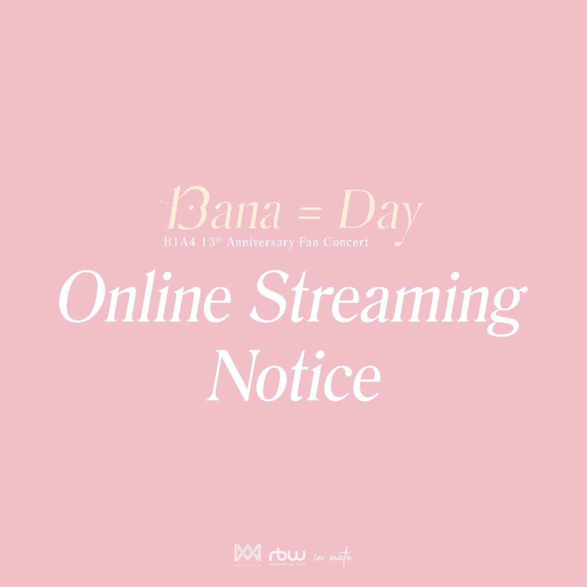 _B1A4OFFICIAL's tweet image. [📢] B1A4 13th Anniversary Fan Concert ＜13ANA=DAY＞ ONLINE STREAMING 티켓 오픈 안내
(cafe.daum.net/-b1a4/kH8o/1016)

✔ 티켓 오픈 및 판매 일정 : 2024년 4월 5일 PM 6:00 ~ 각 회차 공연 시작 1분 전까지

#B1A4
#13ANA_DAY #반하는_날