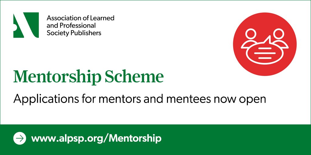 ⭐ Interested in joining the ALPSP Mentorship Scheme? Last chance to apply before the closing date on Friday 5 April (tomorrow!). ⭐ ow.ly/wZW150R7Fxt Sponsored by @PLSlicensing #ScholComm #Scholarly #Publishing #Mentoring #Mentor