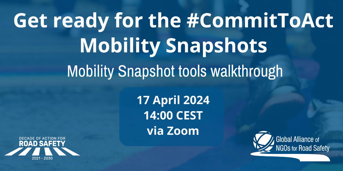 Ready, set... Our #CommitToAct campaign is just around the corner. Join our next online walkthrough to learn about the tools available for #MobilitySnapshots. 🗓️ 17 April 2024 ⏰ 14:00 CEST 🖥️ i.mtr.cool/mzkxjzmlyq