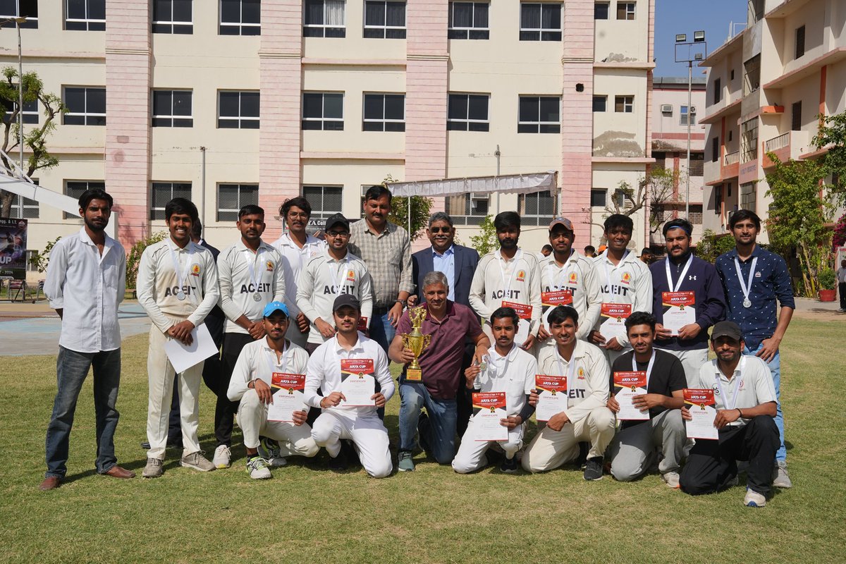 #AryaCollege of Engineering & IT, Jaipur recently hosted the #AryaCup Inter College #SportsTournament from 9th to 18th March, 2024. The event featured an array of competitive games including Cricket, Football, Basketball, Volleyball, Kabaddi, Badminton, Table Tennis, and Chess.