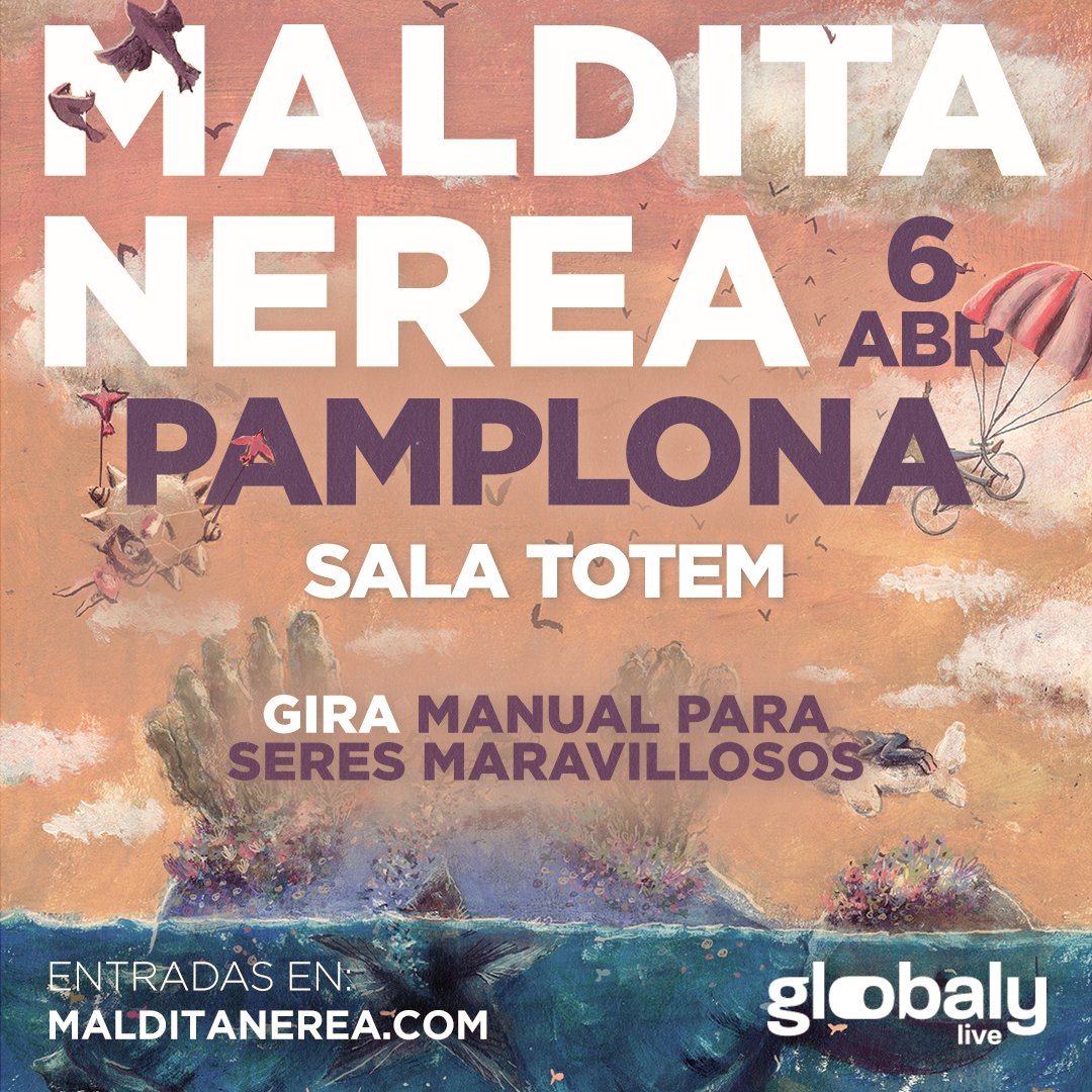 😃 ¡Plan para este sábado! 'Manual para seres maravillosos' es el esperadísimo séptimo disco de estudio de @MalditaNerea. ¡No te lo pierdas en directo en @SalaTotemAretoa junto a sus grandes éxitos! 🎟️ salatotem.com