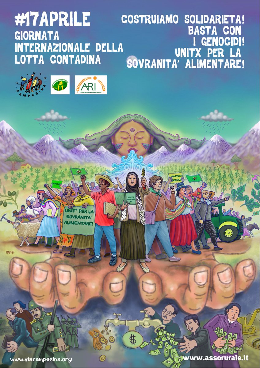 Il #17aprile celebriamo la #GiornataInternazionaledelleLotteContadine, la giornata annuale di azione che ci riunisce per commemorare il massacro di Eldorado do Carajás e la resistenza dex contadinx e la nostra lotta per la giustizia sociale e la dignità. assorurale.it/2024/03/27/17-…