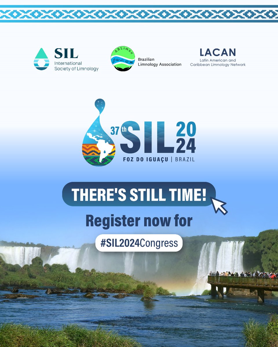 Our congress is coming up and you still have time to register and participate in this important moment for research and practice in Limnology.

Access now: Sil2024.org!

#SIL2024Congress #SIL #Limnology #Limnologia #SILCONGRESS #SIL2024