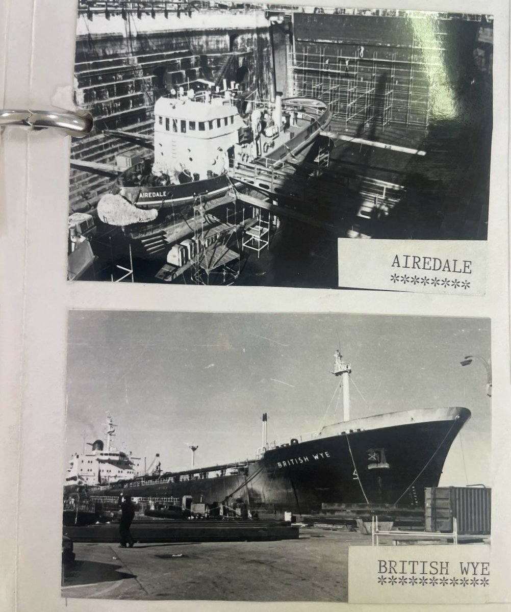 From our archives, hard-working R.M.A.S. Airedale (now Nore Commodore) and British Wye, which was taken up as an auxiliary tanker during the Falklands conflict. #Gibdock #Gibraltar #throwbackthursday #history #ships #shipspotting #drydock #dockyard #shipyard #vessels #tanker