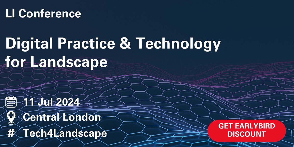 How are innovative digital technologies revolutionising collaboration across the landscape sector? At our 'Digital Practice & Technology for Landscape' conference we'll answer those questions and many more. buff.ly/4cCUqxb #landscapearchitecture #Tech4Landscape