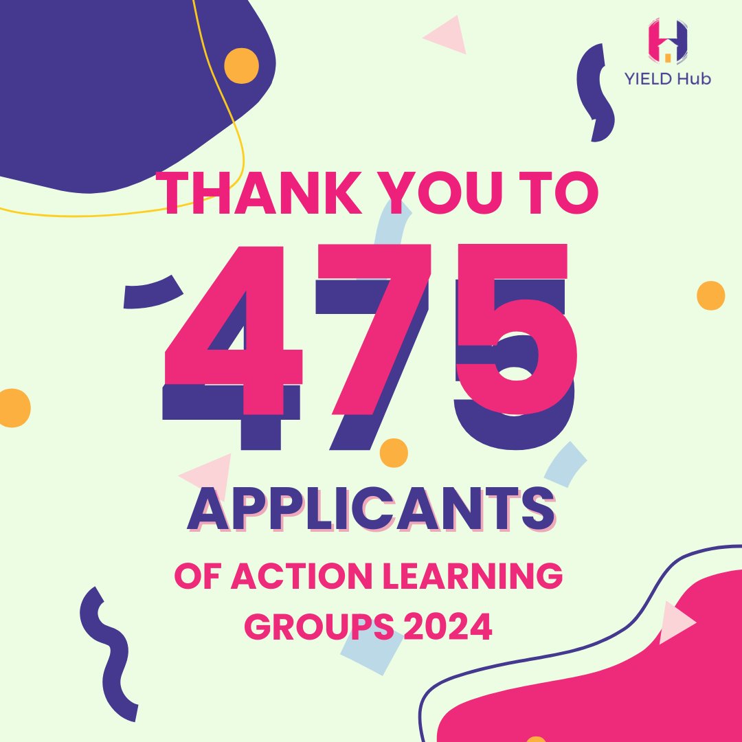 🌟Shout Out to all 475 Applicants for #YIELDHub Action Learning Groups 2024! 🌟 We're currently reviewing applications and will announce the selected organisations soon. Stay tuned! #SRHR #ActionLearning #YouthPartnership